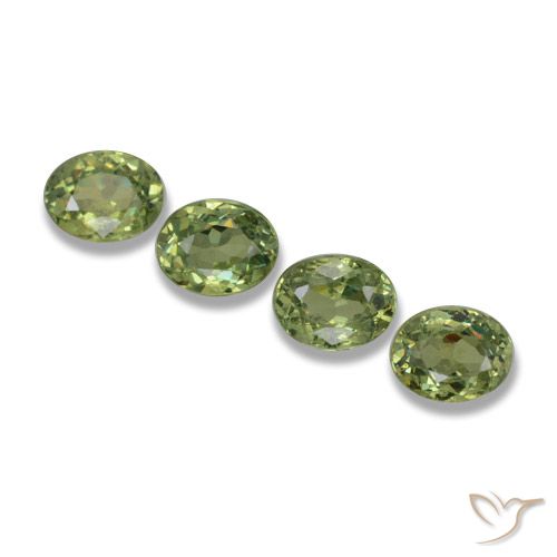 1.23ctw Natural Verde floresta Granada demantóide, oval, VS