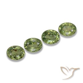 Pedras preciosas de Granada demantóide Verde floresta natural de 1.23 ct, oval, VS