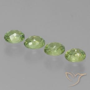 Pedras preciosas de Granada demantóide Verde limão natural de 1.25 ct, oval, VVS-VS