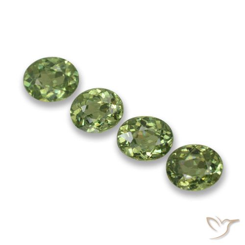 1.44ctw Natural Verde floresta Granada demantóide, oval, VS