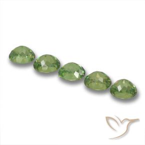 Pedras preciosas de Granada demantóide Verde médio natural de 1.85 ct, oval, VS