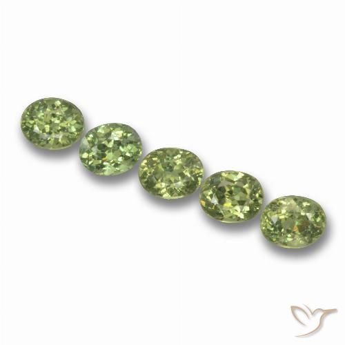 1.89ctw Natural Verde Floresta Claro Granada demantóide, oval, VS