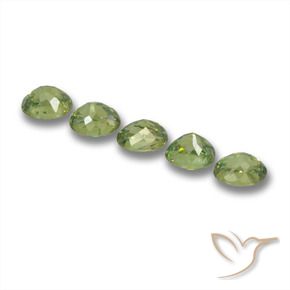 Pedras preciosas de Granada demantóide Verde floresta natural de 1.86 ct, oval, VS