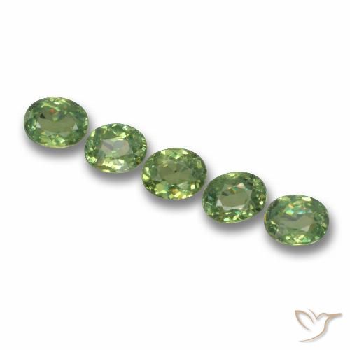 1.57ctw Natural Verde médio Granada demantóide, oval, VS