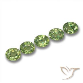 Pedras preciosas de Granada demantóide Verde floresta natural de 1.89 ct, oval, VS
