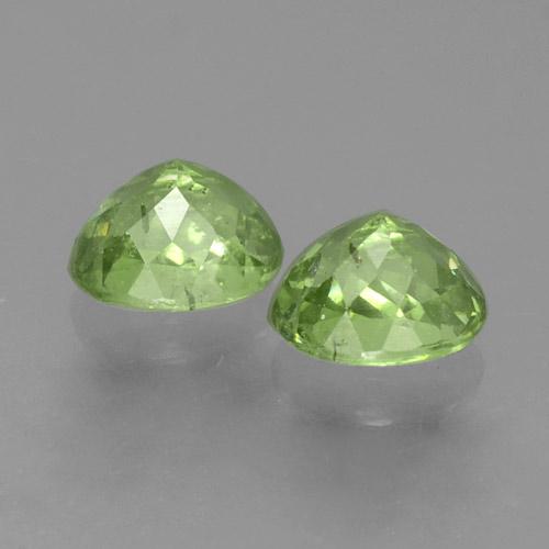 Pedras preciosas de granada demantoide verde natural de 0,83 ct, corte oval, VS-SI