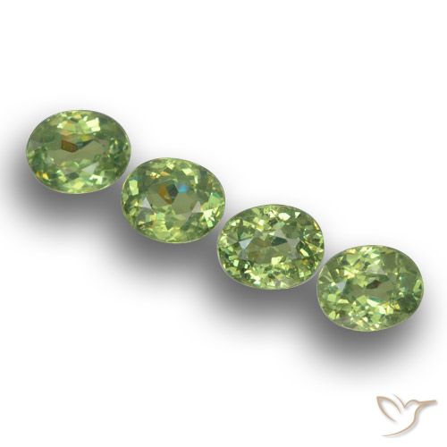 1.52ctw Natural verde quente Granada demantóide, oval, VS