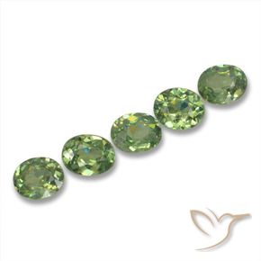 Pedras preciosas de Granada demantóide Verde floresta natural de 2.04 ct, oval, VS