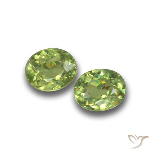 Granada demantóide de corte oval de 0,9 quilates, 5 x 4 mm da Namíbia, Photo A