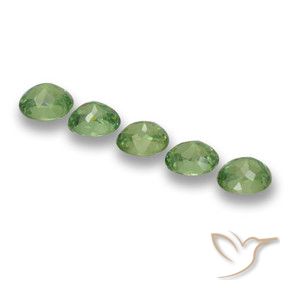 Pedras preciosas de Granada demantóide Verde floresta natural de 1.73 ct, oval, VS