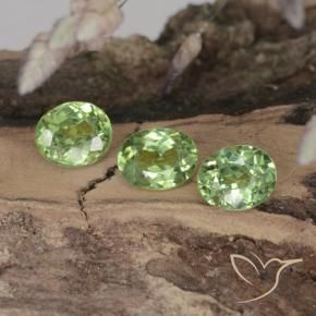 Pedras preciosas de Granada demantóide Verde floresta natural de 1.14 ct, oval, VVS-VS