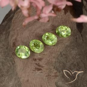 Pedras preciosas de Granada demantóide Verde limão natural de 1.42 ct, oval, VS