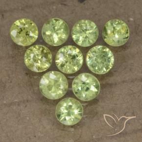 Pedras preciosas de Granada demantóide Verde médio natural de 1.80 ct, Redondo, VS-SI