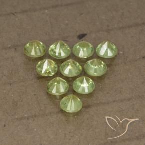 Pedras preciosas de Granada demantóide Verde médio natural de 1.80 ct, Redondo, VS-SI