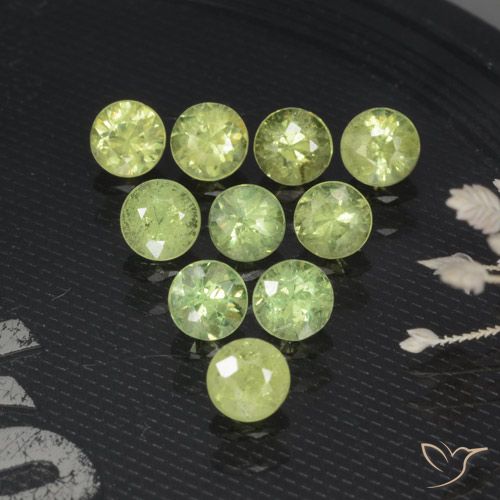 1.98ctw Natural Verde médio Granada demantóide, Redondo, VS-SI
