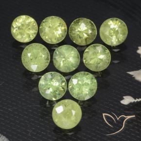 Pedras preciosas de Granada demantóide Verde médio natural de 1.98 ct, Redondo, VS-SI