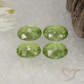 Pedras preciosas de granada demantoide verde natural de 1,59 ct, corte oval, VS