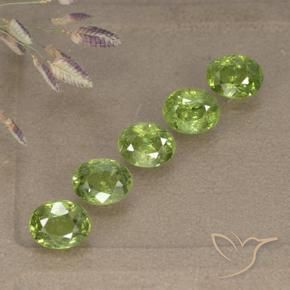 Pedras preciosas de Granada demantóide Amarelo verde natural de 2.66 ct, oval, VS-SI