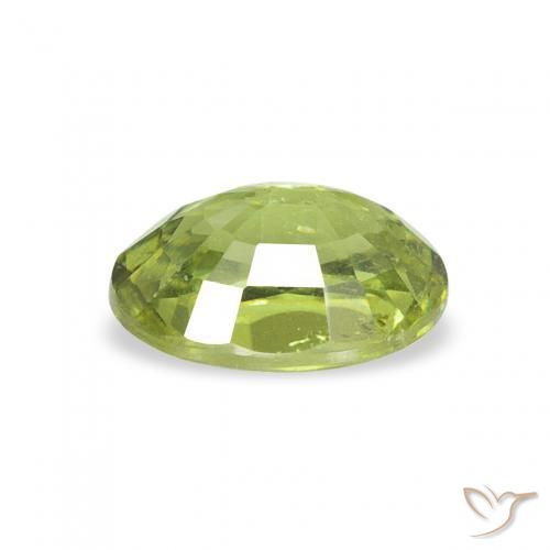 Granada demantóide Verde Vivo Claro Natural 0.61ct, oval, VVS-VS
