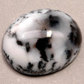 Ágata dendrítica multicolorido natural 6,92ct, corte oval, opaco