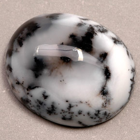 Ágata dendrítica multicolorido natural 6,92ct, corte oval, opaco
