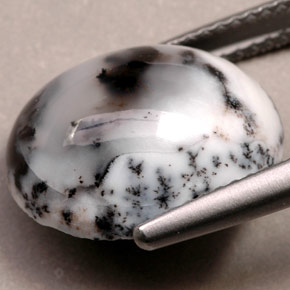 Ágata dendrítica multicolorido natural 6,92ct, corte oval, opaco