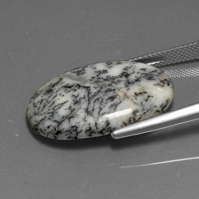 Ágata Dendrítica Multicolorido Natural 15.76ct, Corte Oval, Opaco