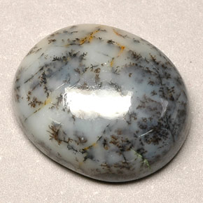 Ágata dendrítica multicolorido natural 12,90ct, corte oval, opaco