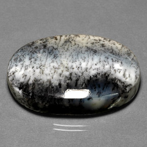 Ágata Dendrítica Multicolorido Natural 41.48ct, Corte Oval, Opaco