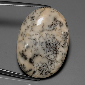 Ágata dendrítica multicolorido natural 30,68ct, corte oval, opaco