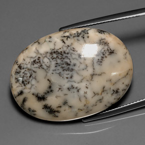 Ágata dendrítica multicolorido natural 30,68ct, corte oval, opaco