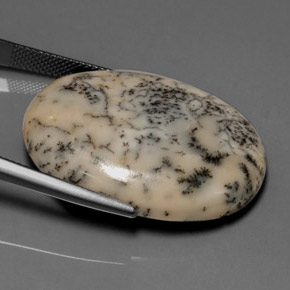 Ágata dendrítica multicolorido natural 30,68ct, corte oval, opaco