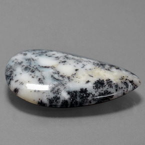 Ágata dendrítica multicolorido natural 57,71ct, formato de pêra, opaco