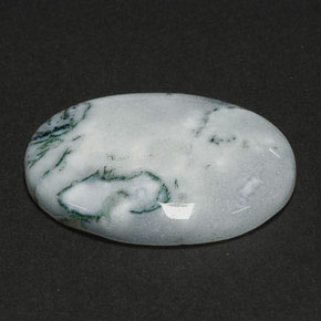 Ágata dendrítica multicolorido natural 17,56ct, corte oval, opaco