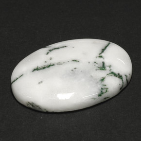 Ágata dendrítica multicolorido natural 17,84ct, corte oval, opaco
