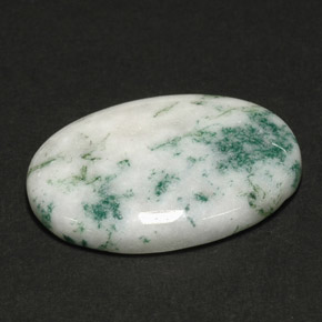 Ágata dendrítica multicolorido natural 17,11ct, corte oval, opaco