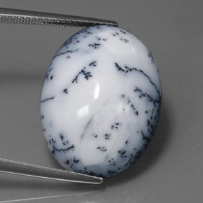 Ágata dendrítica multicolorido natural 15,11ct, corte oval, opaco