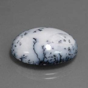 Ágata dendrítica multicolorido natural 15,11ct, corte oval, opaco