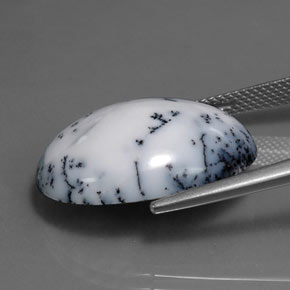 Ágata dendrítica multicolorido natural 15,11ct, corte oval, opaco