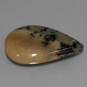 Ágata Dendrítica Multicolorido Natural 19.92ct, Formato de pêra, Opaco