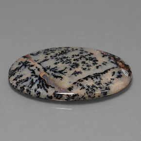 Ágata dendrítica multicolorido natural 52,67ct, corte oval, opaco