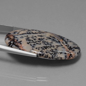 Ágata dendrítica multicolorido natural 52,67ct, corte oval, opaco