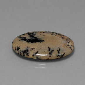 Ágata dendrítica multicolorido natural 21,34ct, corte oval, opaco