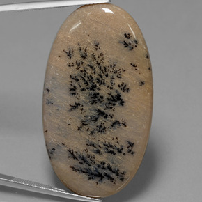 Ágata dendrítica multicolorido natural 44,37ct, corte oval, opaco