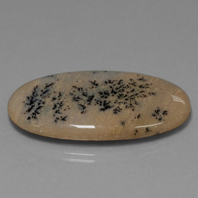 Ágata dendrítica multicolorido natural 44,37ct, corte oval, opaco