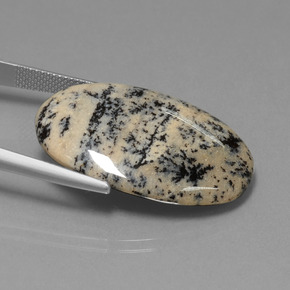 Ágata Dendrítica Multicolorido Natural 28.19ct, Corte Oval, Opaco