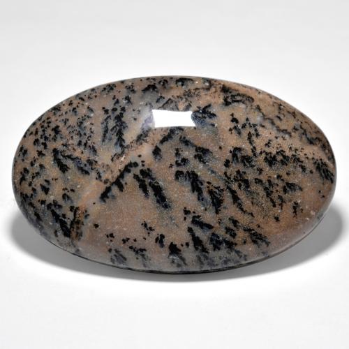 Ágata dendrítica multicolorido natural 83,45ct, corte oval, opaco