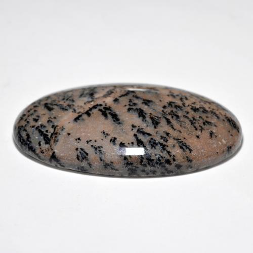 Ágata dendrítica multicolorido natural 83,45ct, corte oval, opaco