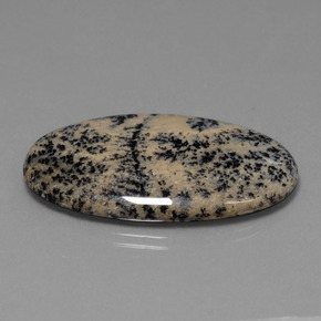 Ágata dendrítica multicolorido natural 36,58ct, corte oval, opaco