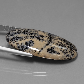 Ágata dendrítica multicolorido natural 36,58ct, corte oval, opaco